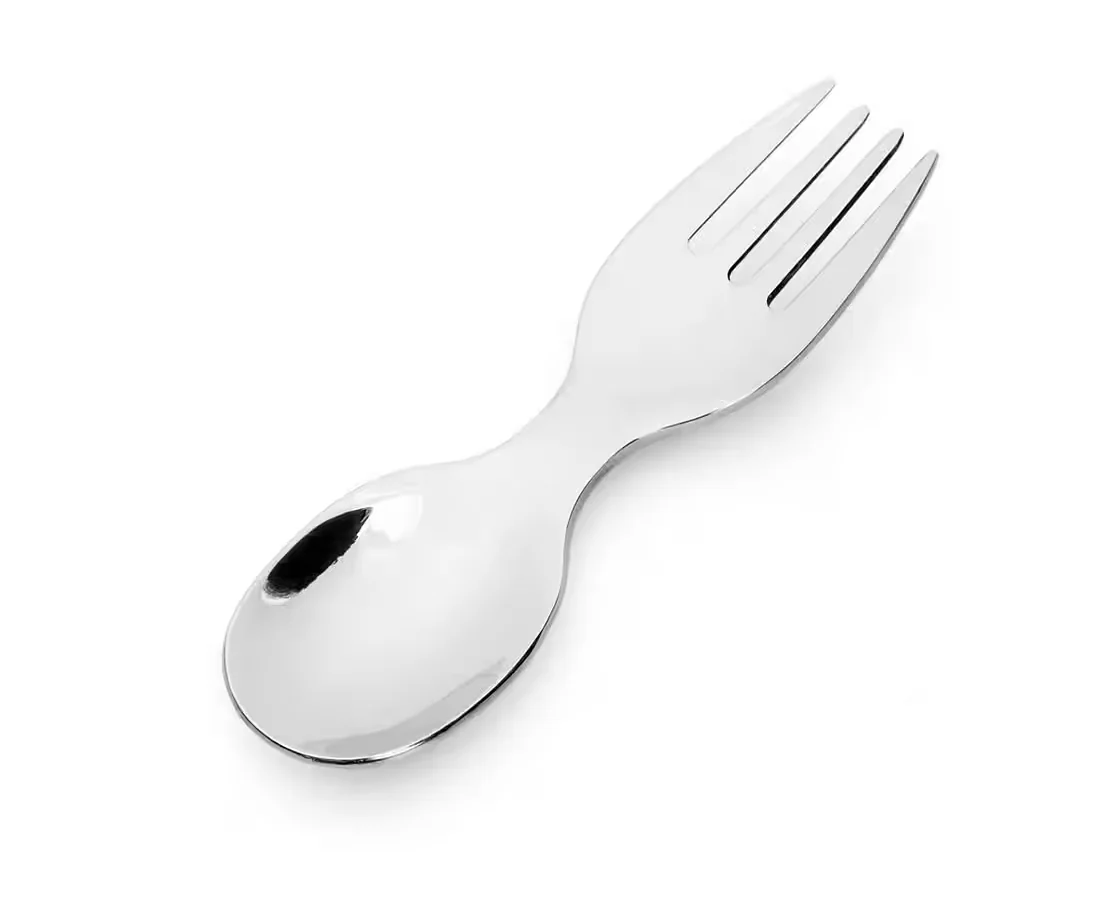 LEKKABOX Mini Campinglöffel Göffel Spork Edelstahl 10 cm Brotdose