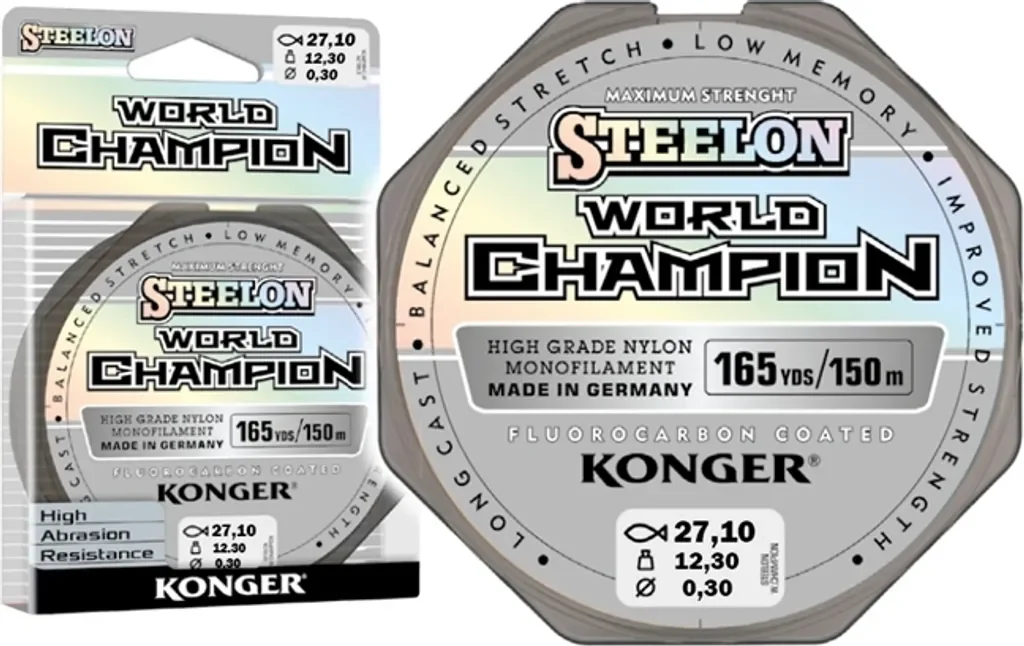 Konger World Champion Angelschnur Fluorocarbon beschichtet robust