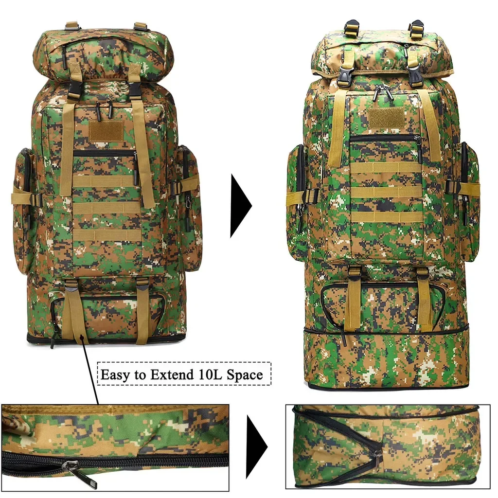 AKKEE Wanderrucksack 100L wasserdicht Trekking Camping Reise