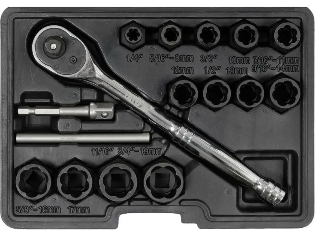 YATO YT-05897 Schrauben- und Bolzenabzieher Set 16-tlg.