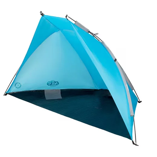 NILS CAMP Strandmuschel Strandzelt Sonnenschutz blau 220x115x115 cm
