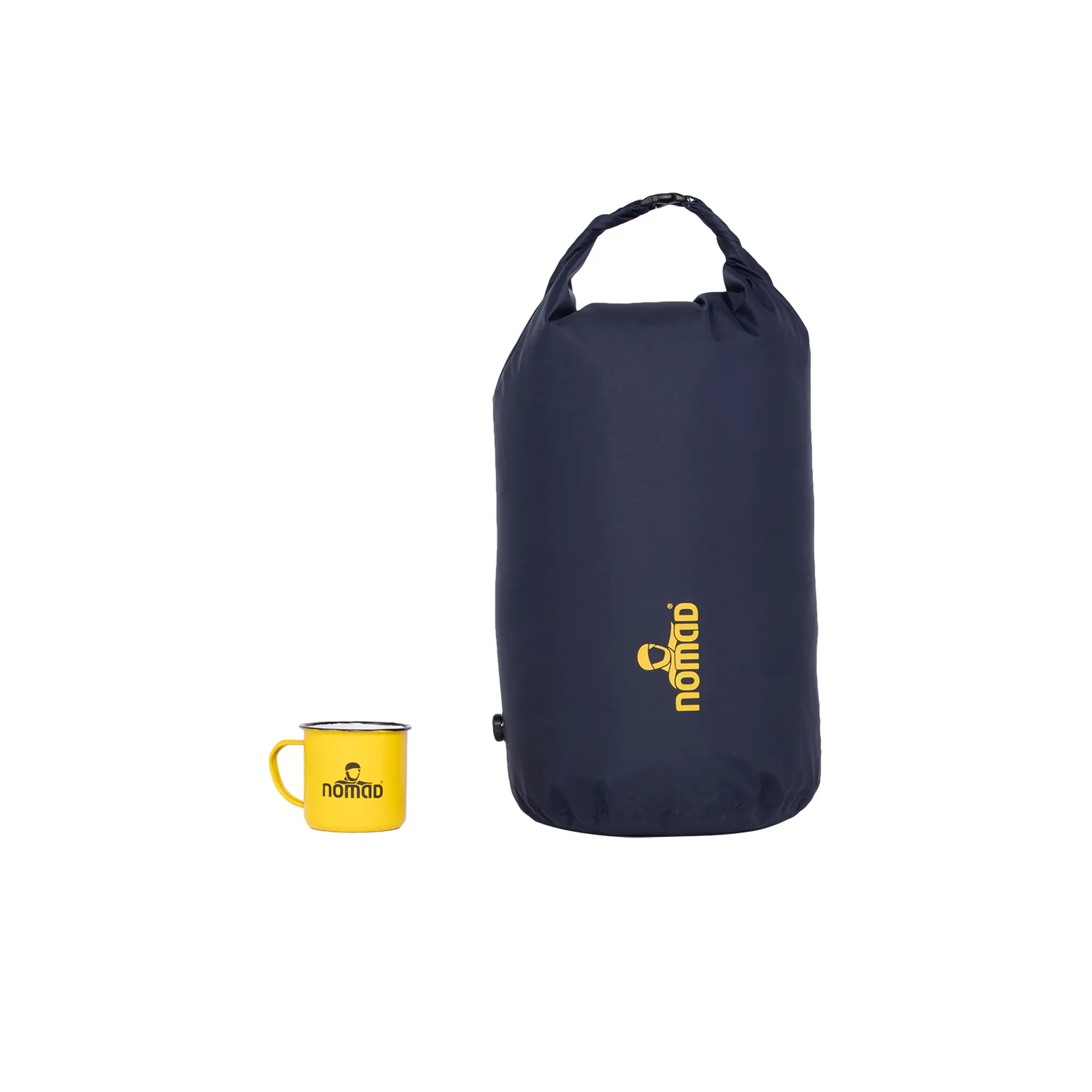 NOMAD Wasserdichter Packsack Schlafsackhülle mit Ventil dunkelblau