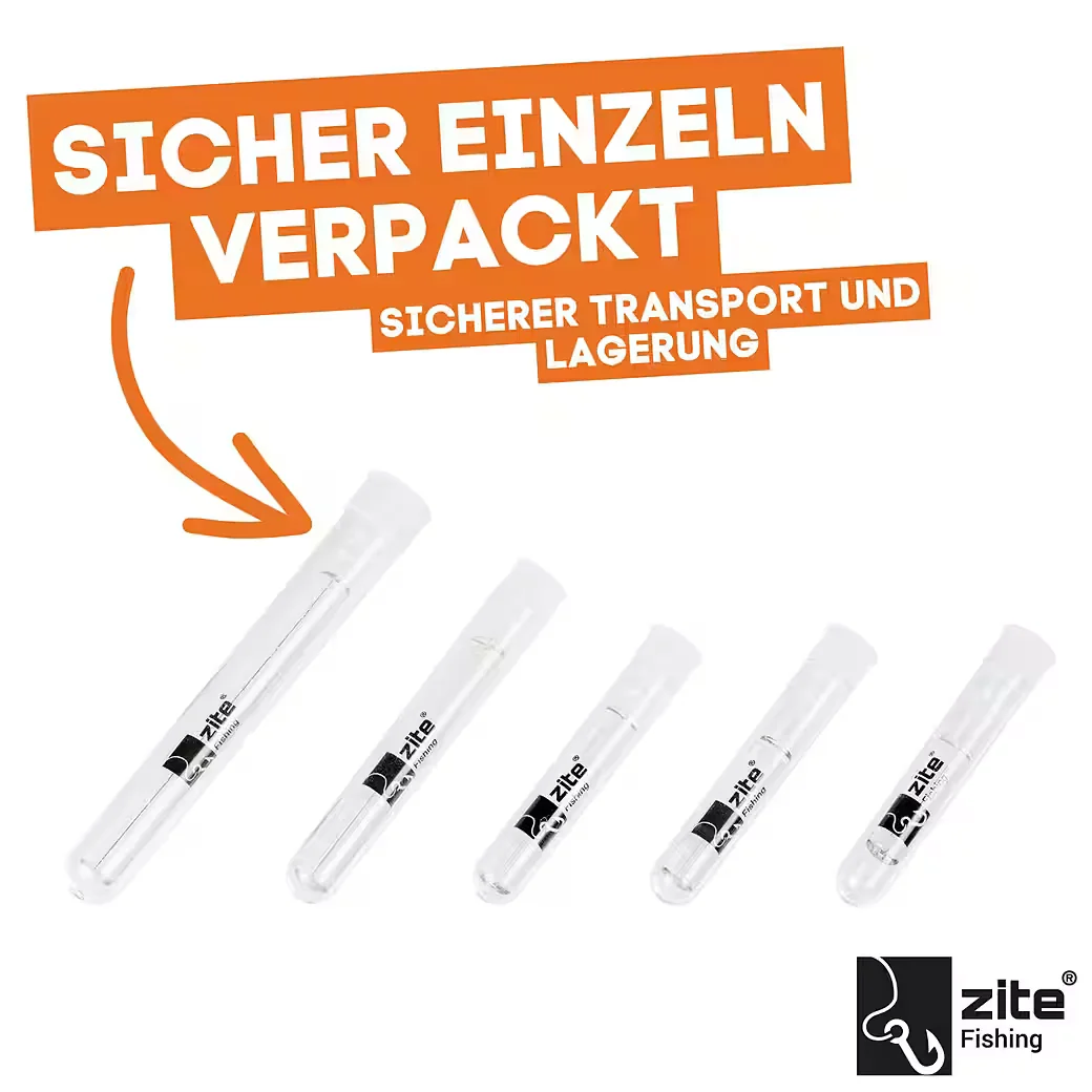 ZITE Forellenglas Angelgewichte 5 Stück 3-9 g geringe Scheuchwirkung