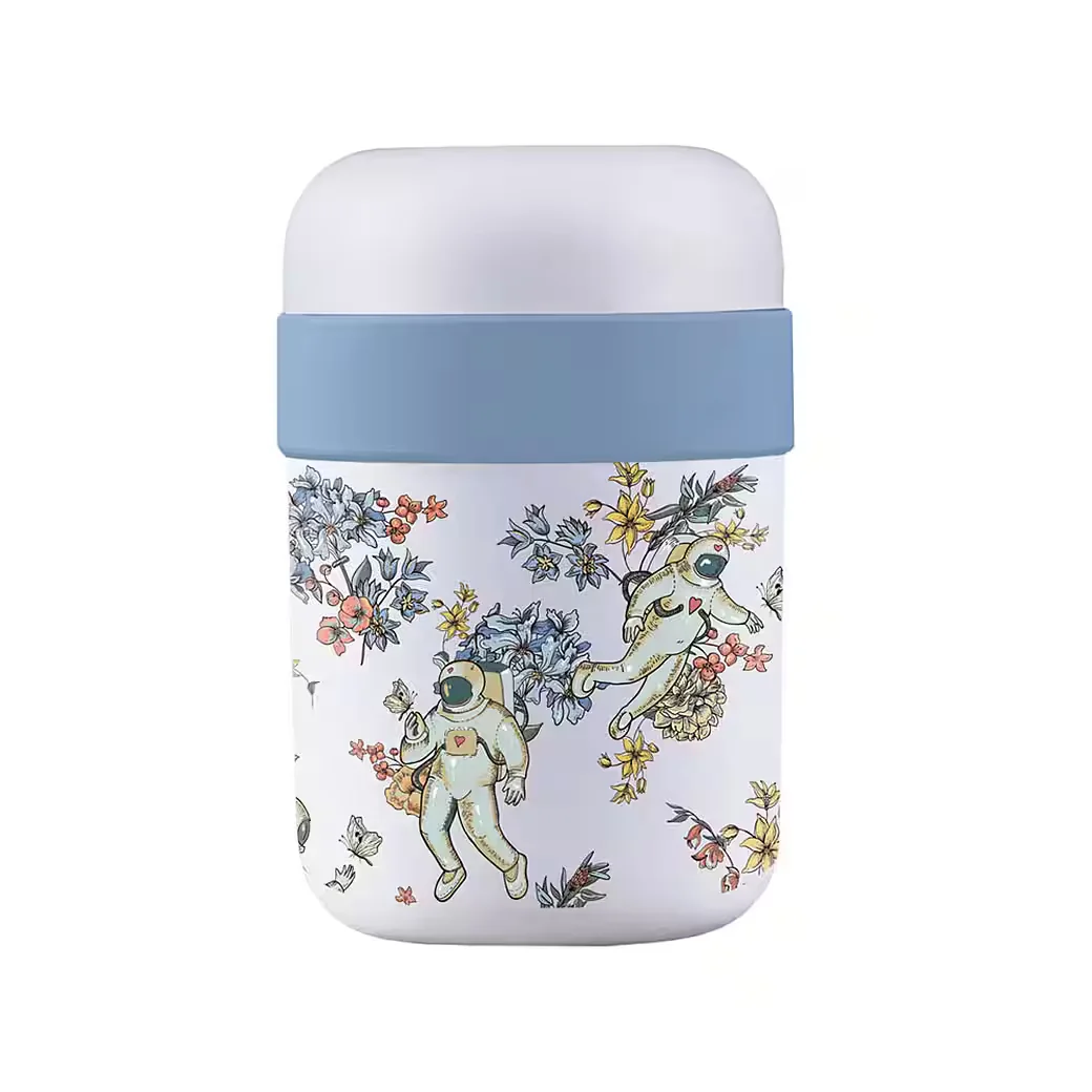 CHIC.MIC Thermobehälter Astronauten mit Blumenranken Isolierbehälter