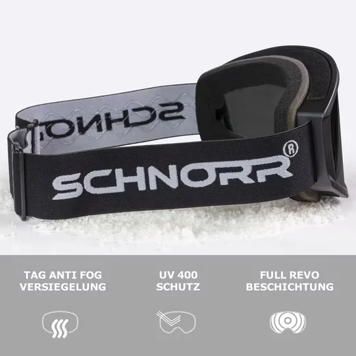 SCHNORR Skibrille Luchs dunkelgrau S4, voll getönt, Anti-Fog, UV40