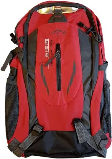 PROVANCE Rucksack 45L Reise Wanderrucksack schwarz rot blau