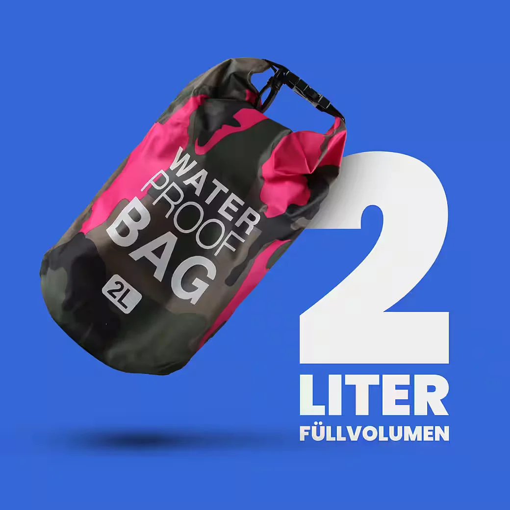 Bestlivings Drybag Schwimmbeutel 28 x 18 cm Camouflage wasserdicht