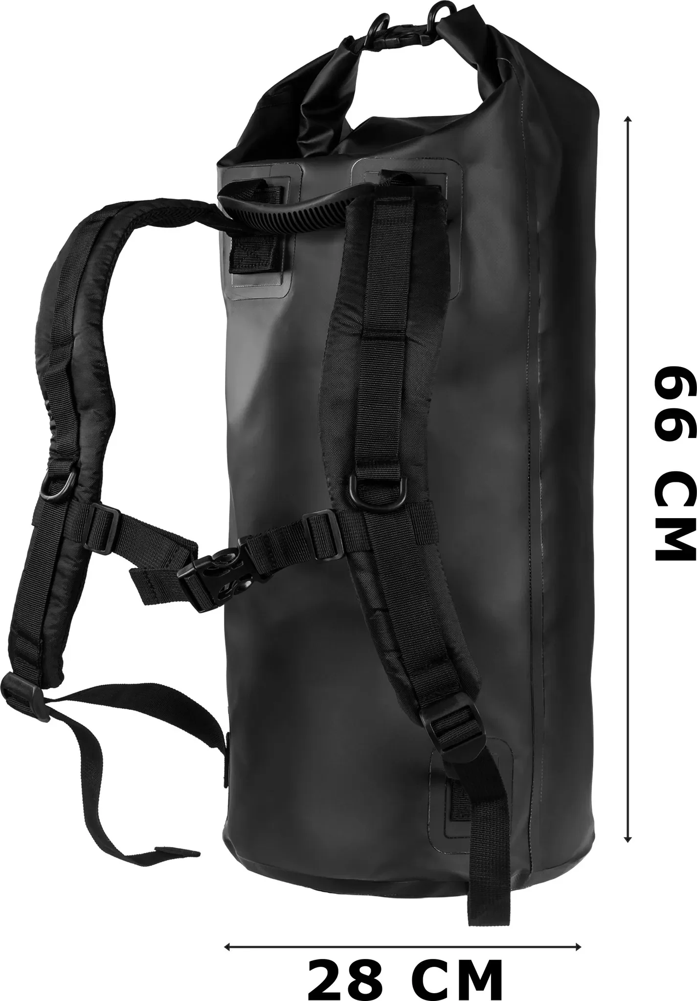 SCHNORR Drybag 40L schwarz wasserdichter Packsack 1000D Rollverschluss