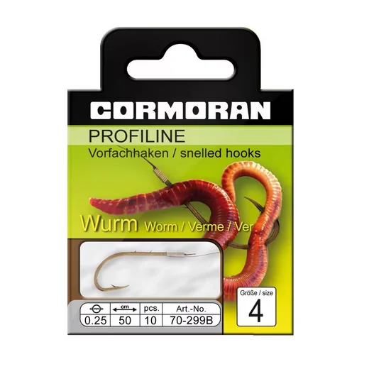 DAIWA CORMORAN Profiline Wurmhaken gebunden Gr 8