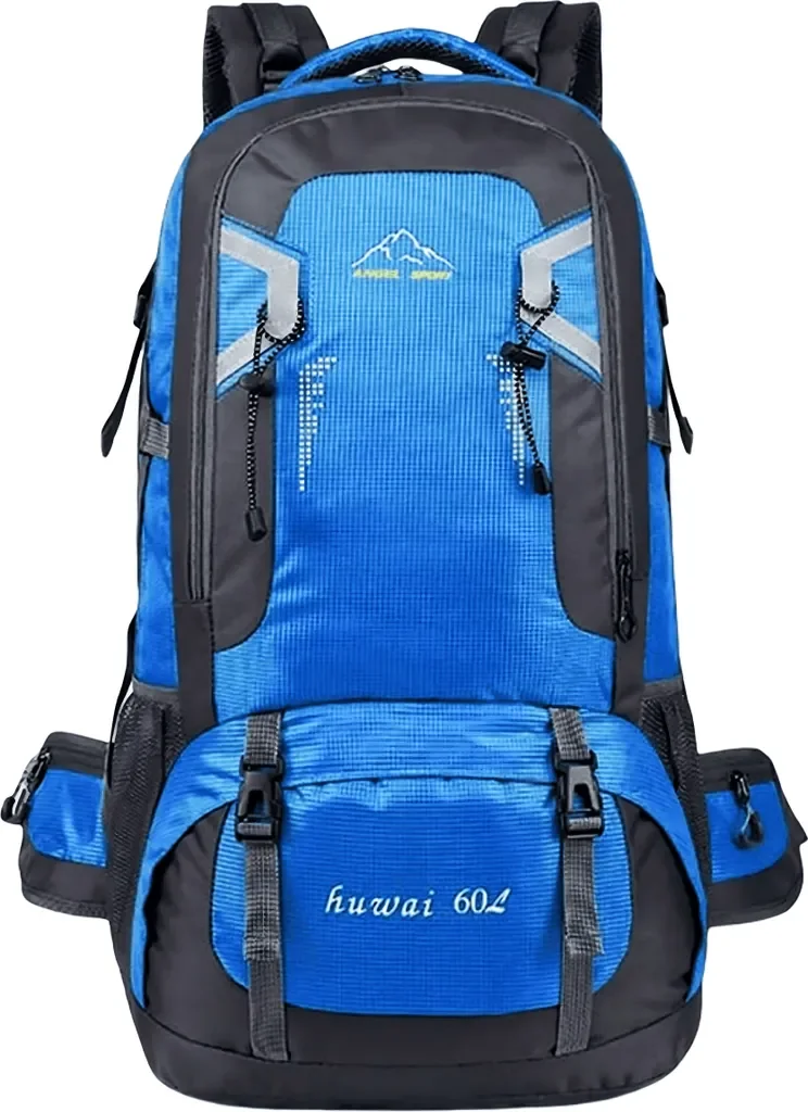 bedee Wanderrucksack 60L wasserdicht Trekking Herren Damen Blau