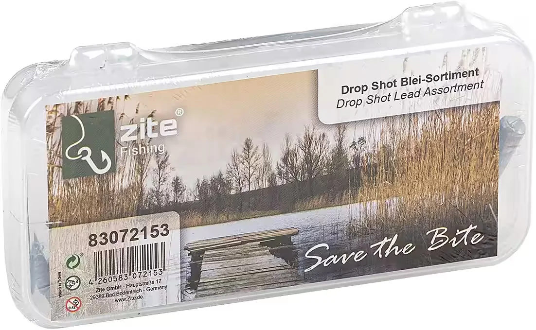 ZITE Drop Shot Blei Set 25 Stabbleie 3,5-14 g in Angelbox
