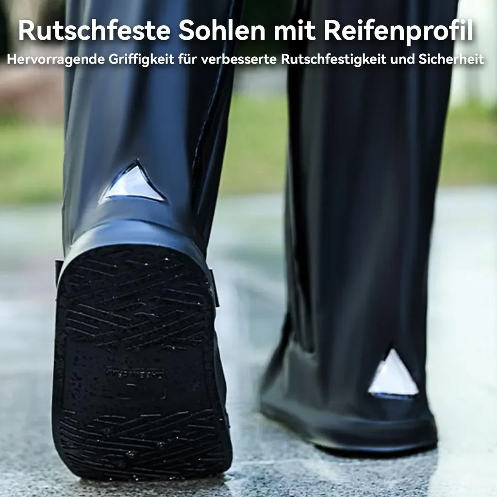 Novzep Überschuhe wasserdicht, wiederverwendbar, PVC-Sohle, M