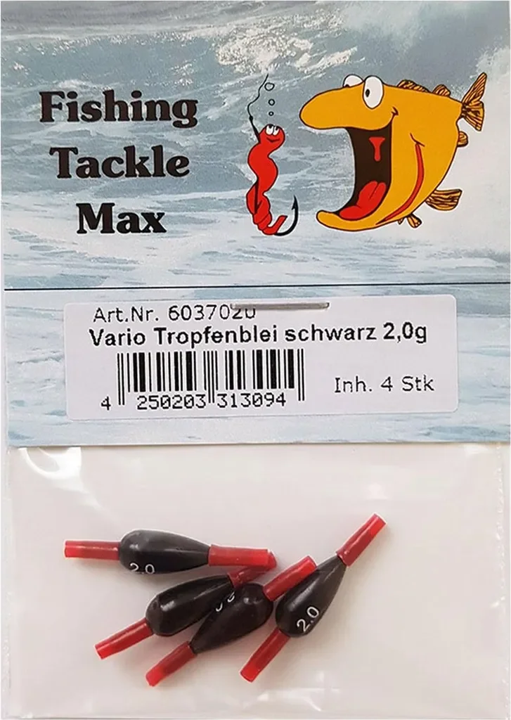 FTMAX Posenbleie Innenlauf Tropfenblei mit Röhrchen 2 g 4er Set