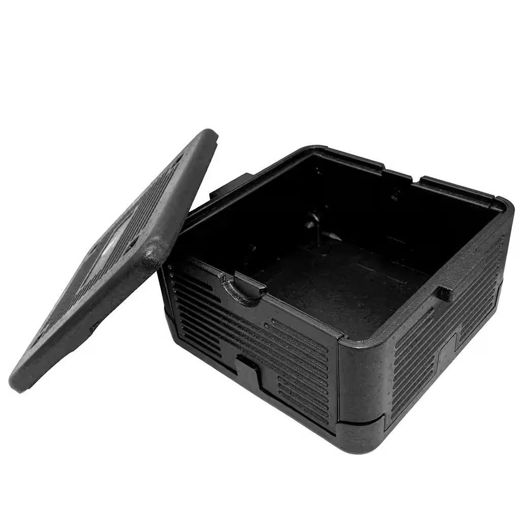 Spetebo Thermobox faltbar schwarz zum Warmhalten und Kühlen
