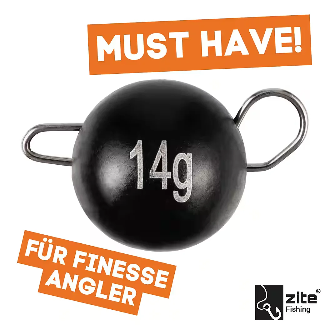 ZITE Tungsten Cheburashka Gewichte 5-16 g Mattschwarz Finesse Angeln