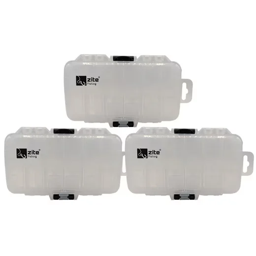 ZITE Doppelseitige Tacklebox 3er-Set Metallköder, Jigspinner, Spoons