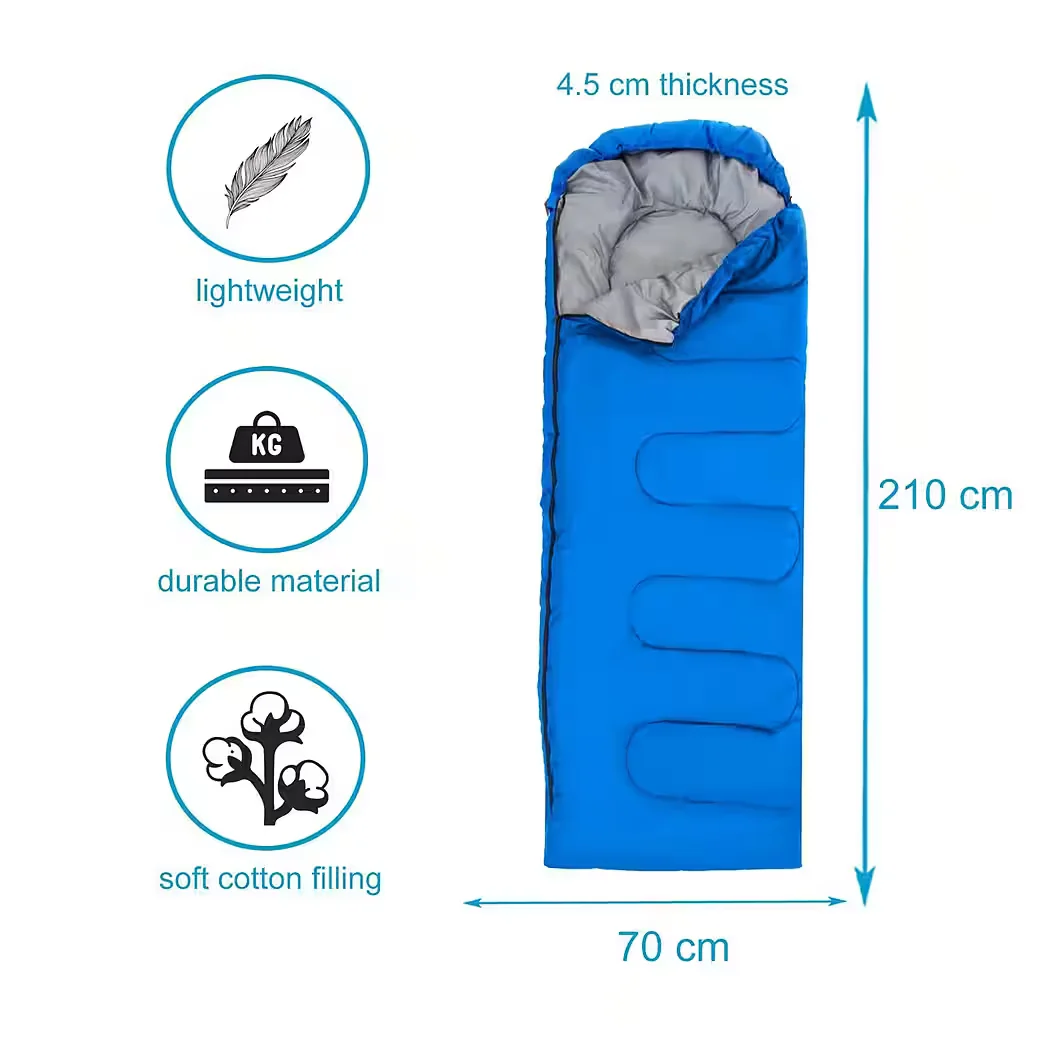 INTIRILIFE Schlafsack für Camping und Outdoor leicht und warm