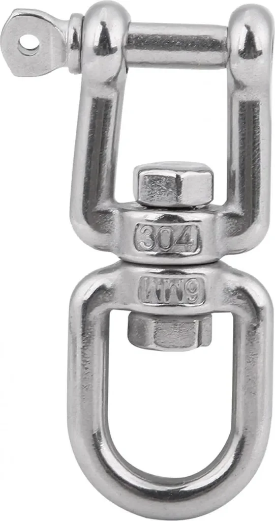 Schwerlast Angelwirbel 304 Edelstahl mit Kugellager und Snap 6 mm