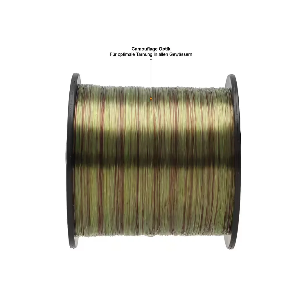 ZITE Angelschnur Camouflage Karpfen Nylon 0,37mm Tragkraft 8,4kg 1000m