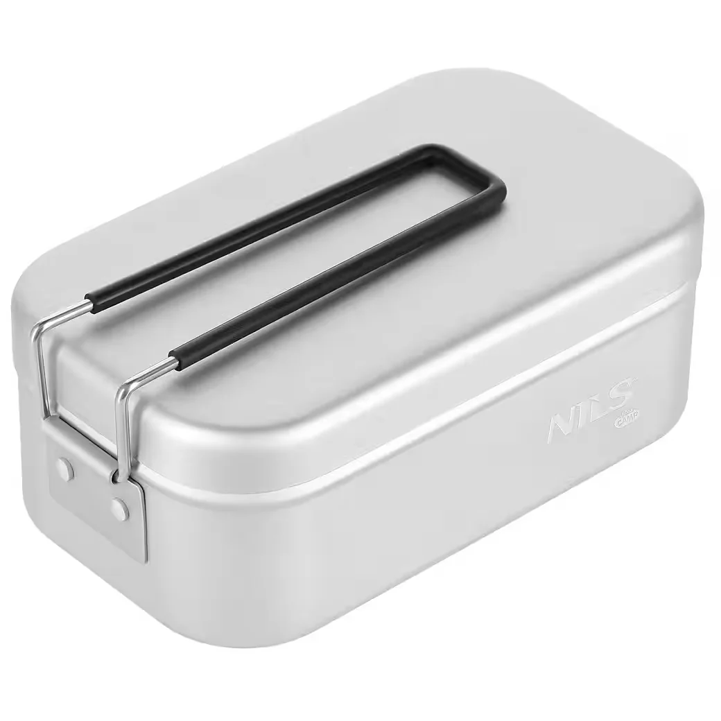 NILS CAMP Aluminium Lunchbox 800 ml Camping Kochen Aufbewahren