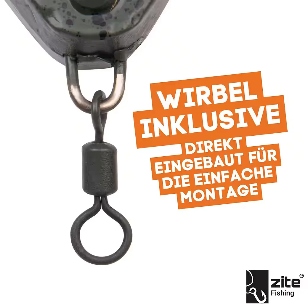 ZITE Karpfenblei Set Inline und Grip 56-140 g 9 Stück Karpfenmontage