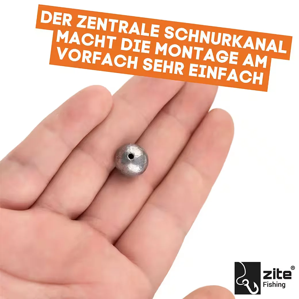 ZITE Kugelblei Set 5-20 g 30 Stück Lochblei mit Schnurkanal