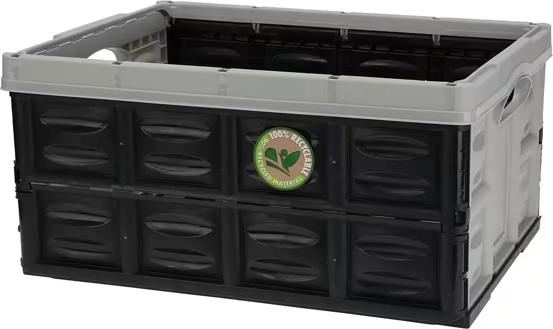 KOOPMAN Klappbox 45 L Faltkiste Einkaufskiste Autobox 2er Set