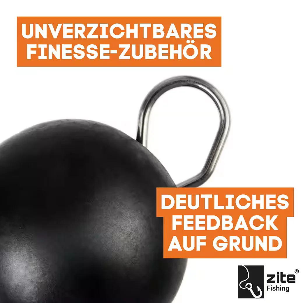 ZITE Tungsten Cheburashka Gewichte 5-16 g Mattschwarz Finesse Angeln