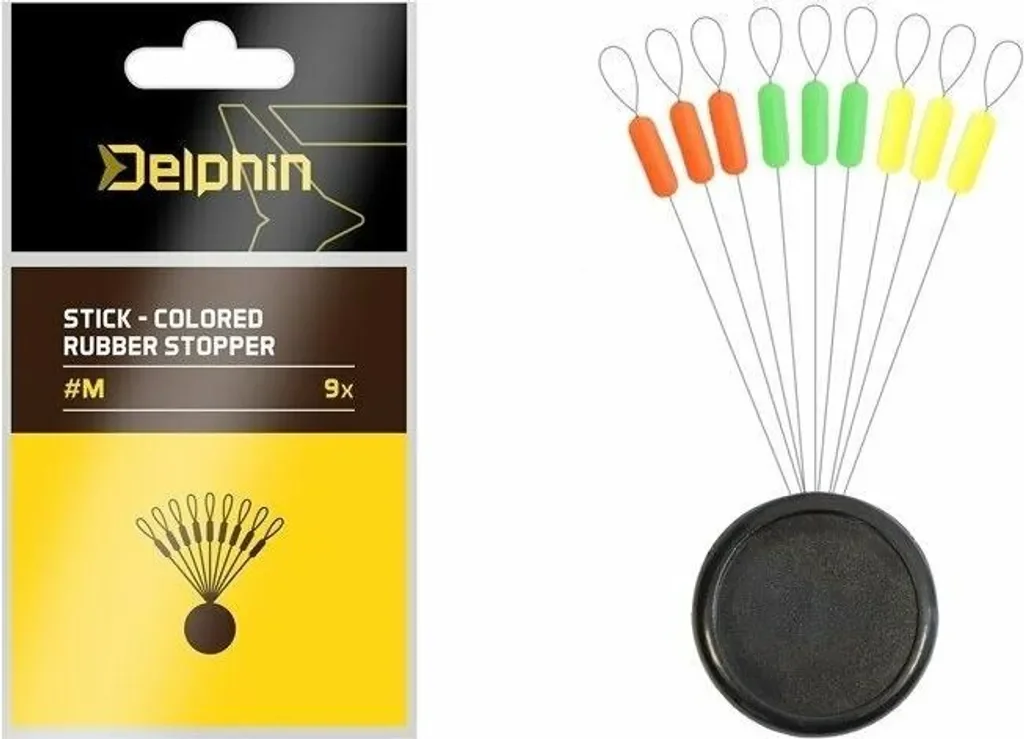 DELPHIN Gummistopper farbig für Angeln