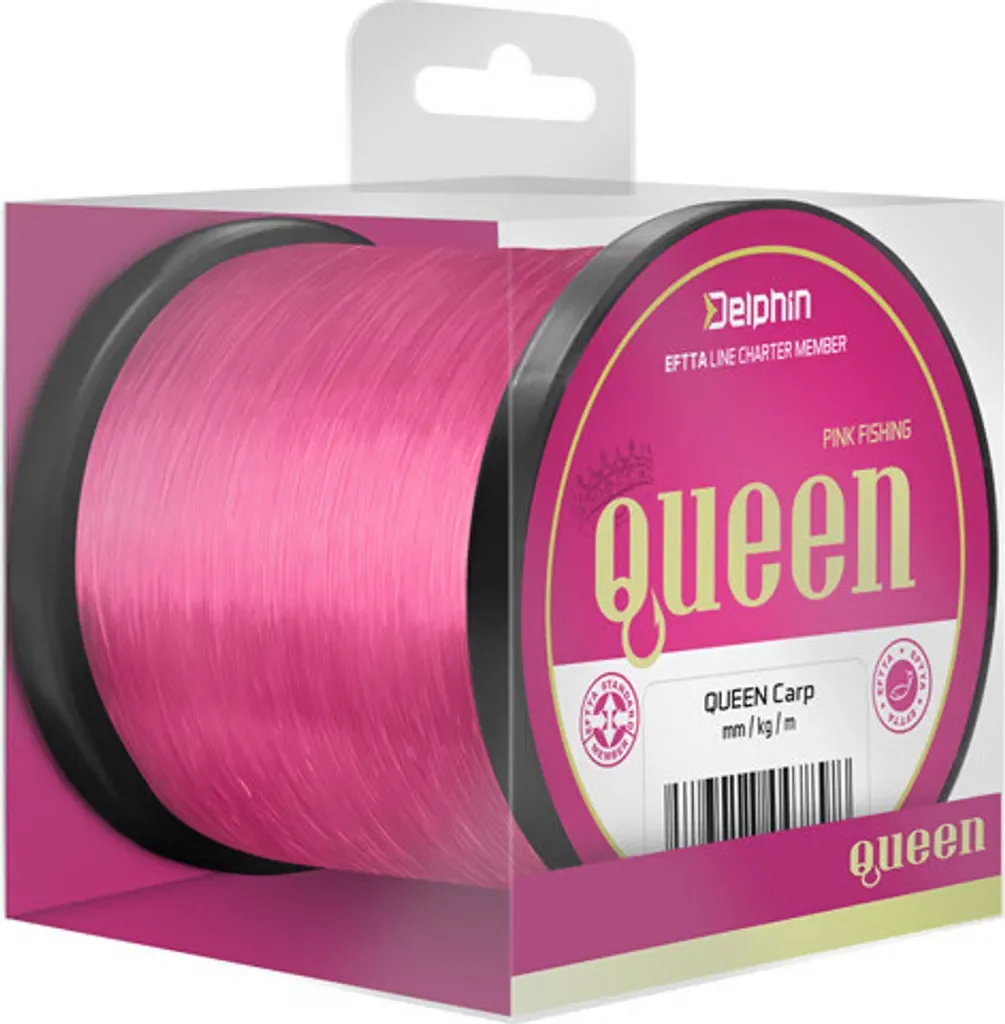 DELPHIN QUEEN Carp Monofile Karpfenschnur 1100m 0,35mm 9,1kg rosa
