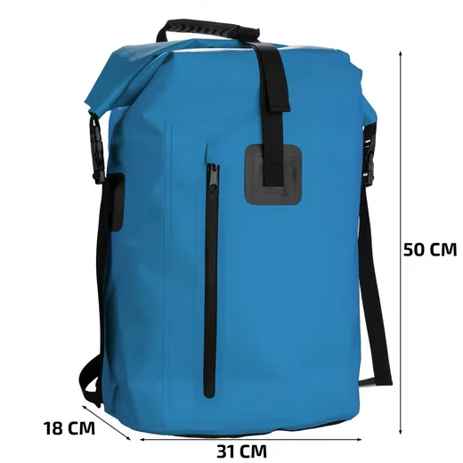 SCHNORR Rucksack wasserdicht Rolltop 28L blau Drybag Outdoor Gearbag