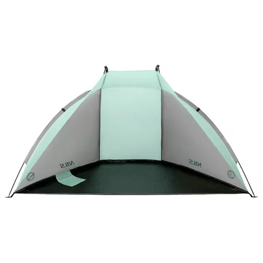 NILS CAMP Strandmuschel Strandzelt Mint 220x115x115 cm Sonnenschutz